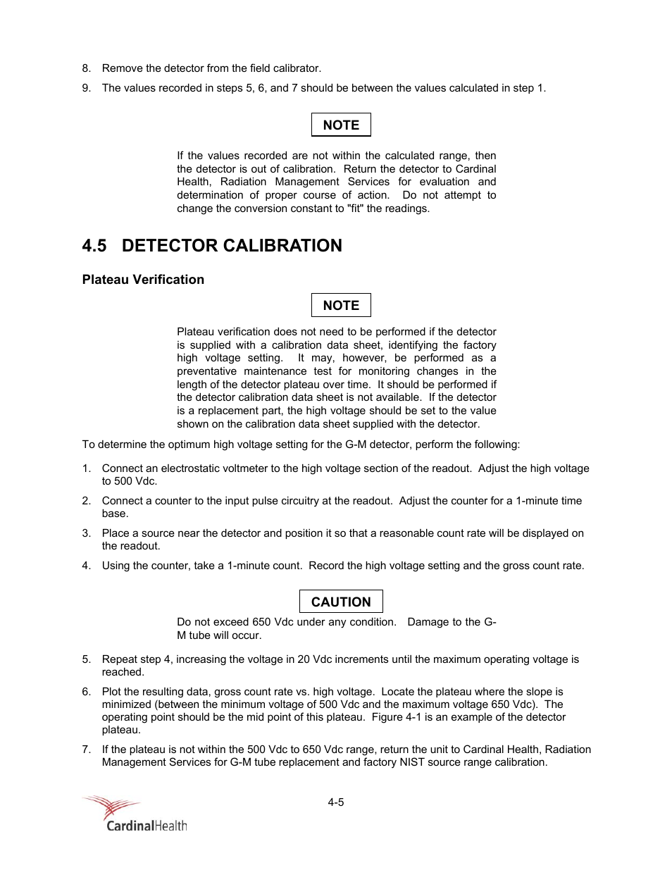 5 detector calibration | Fluke Biomedical 956A-201-M2 User Manual | Page 77 / 112