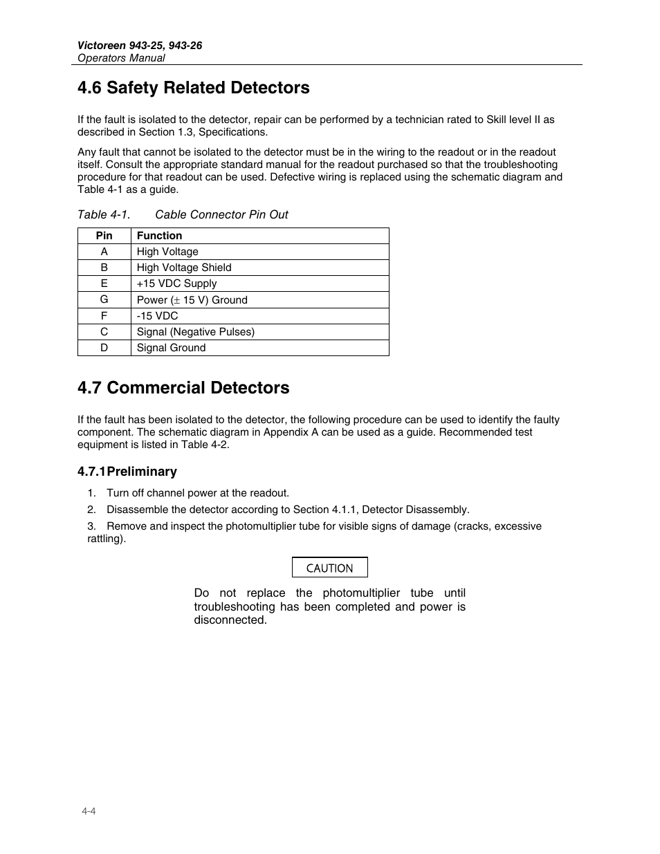 6 safety related detectors, 7 commercial detectors | Fluke Biomedical 943-25 User Manual | Page 16 / 20
