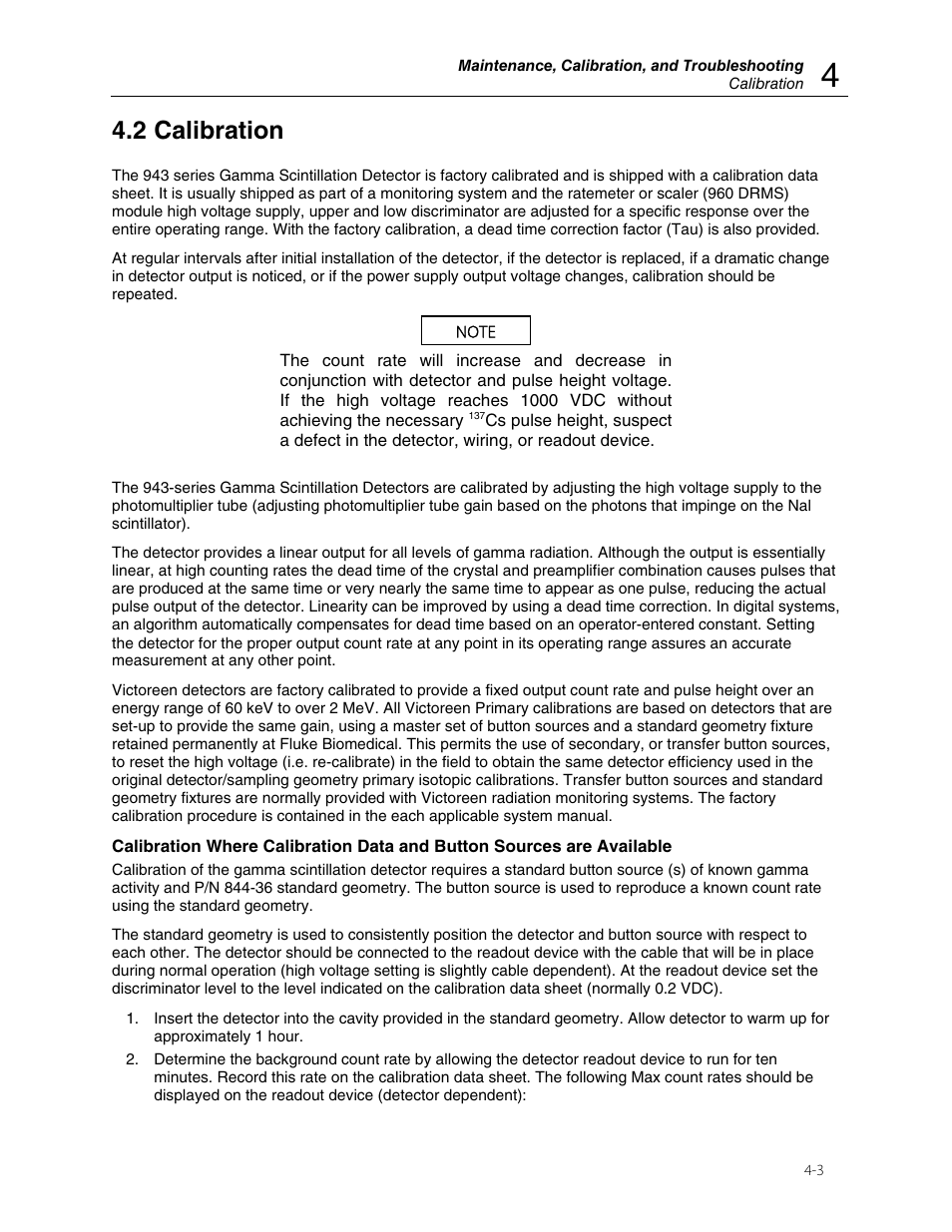 2 calibration | Fluke Biomedical 943-35 User Manual | Page 17 / 22