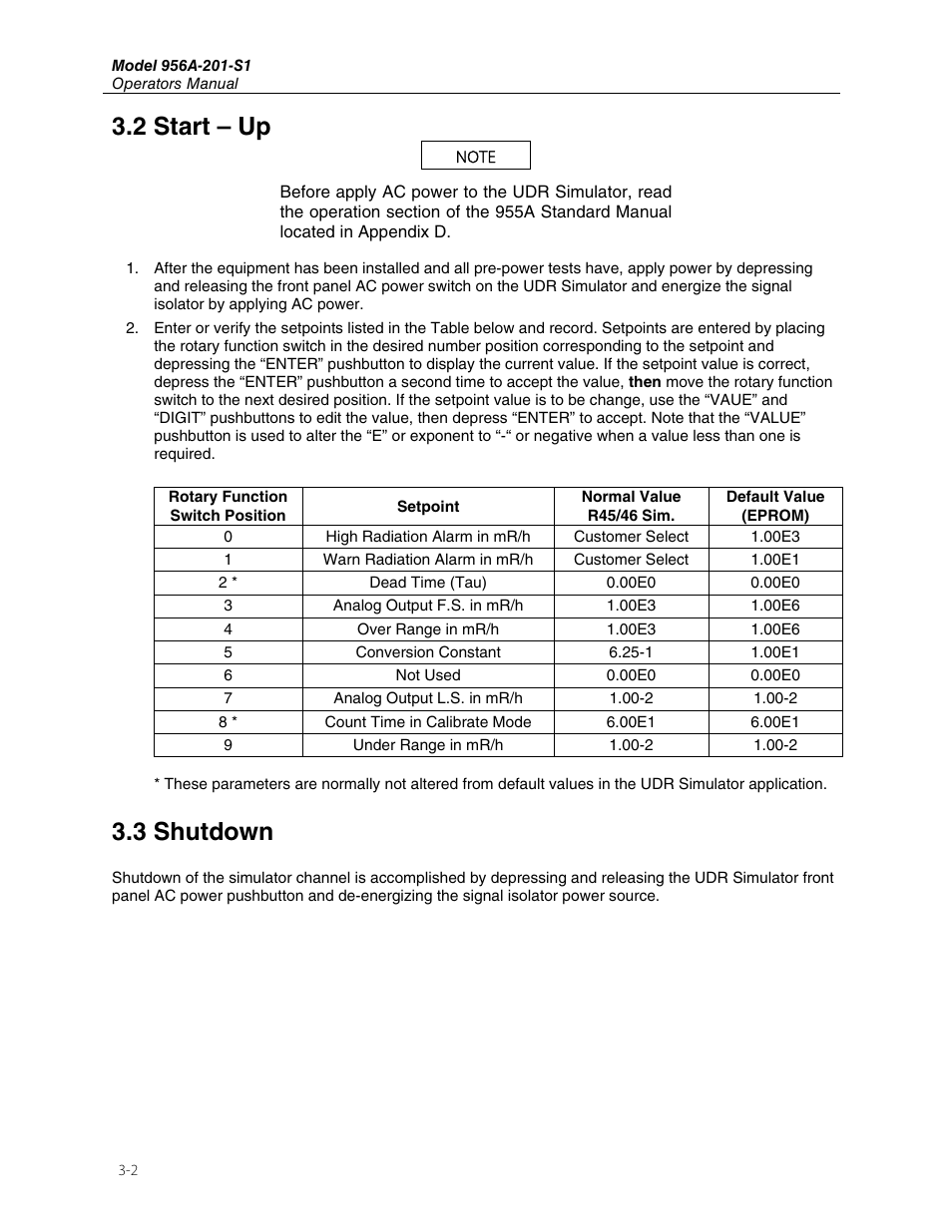 2 start – up, 3 shutdown | Fluke Biomedical 956A-201-S1 User Manual | Page 10 / 24