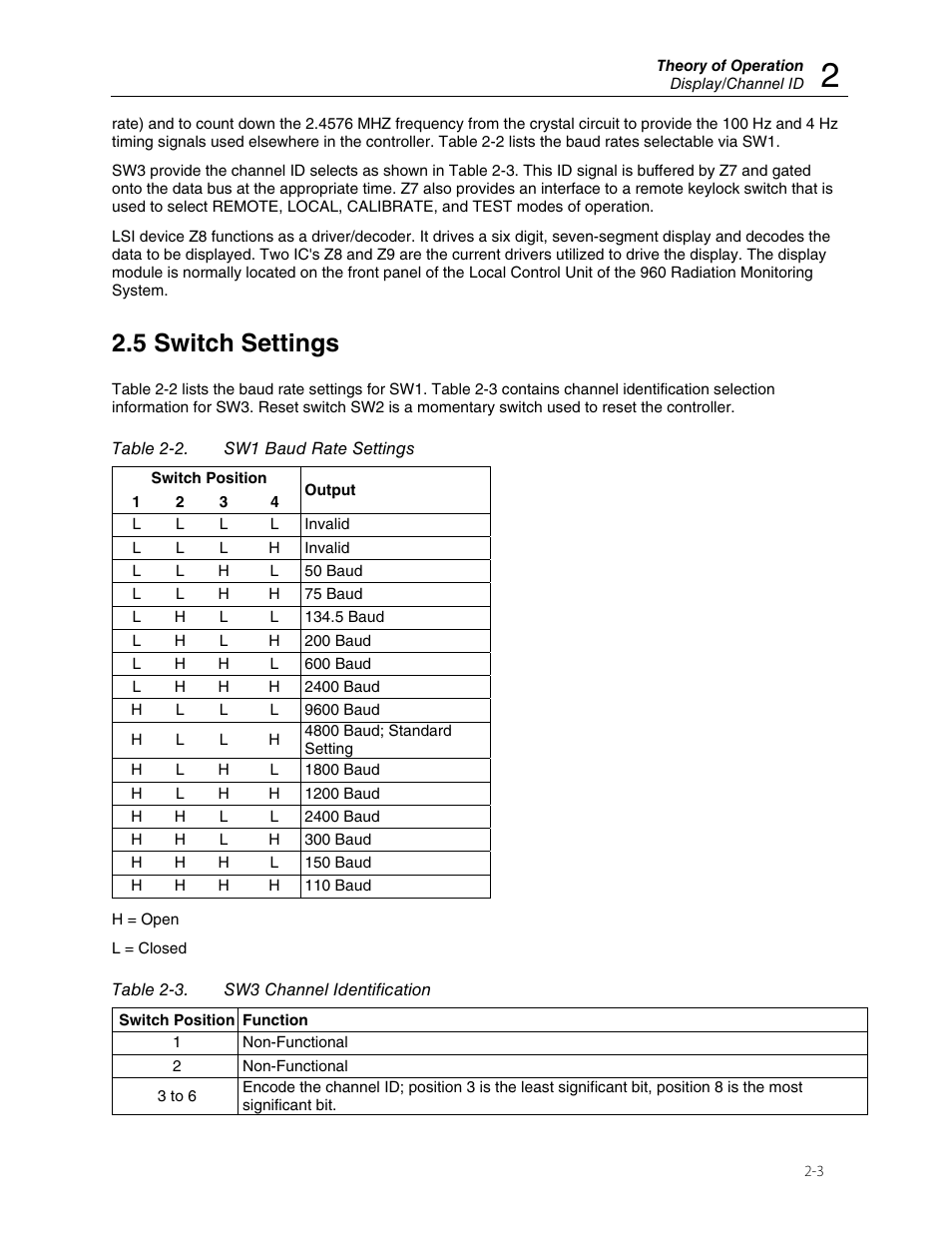 5 switch settings | Fluke Biomedical 960CD-220 User Manual | Page 17 / 26