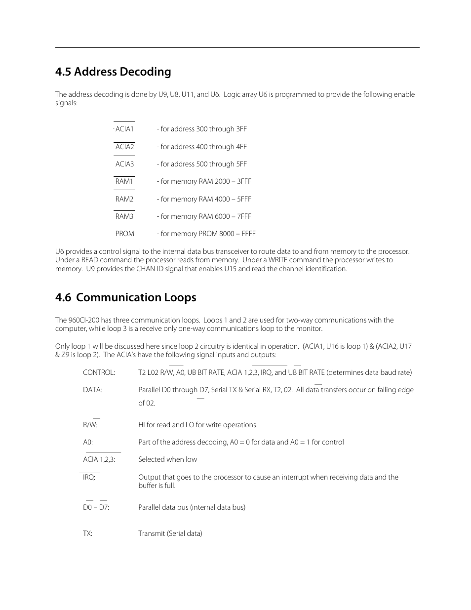 5 address decoding, 6 communication loops | Fluke Biomedical 960CI-200 User Manual | Page 12 / 25