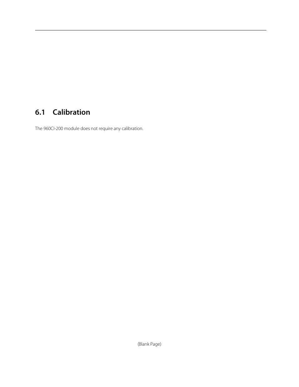 Section 6, Calibration | Fluke Biomedical 960CI-200 User Manual | Page 19 / 25