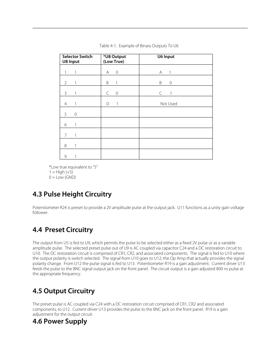 3 pulse height circuitry, 4 preset circuitry, 5 output circuitry | 6 power supply | Fluke Biomedical 960SG-500 User Manual | Page 12 / 25