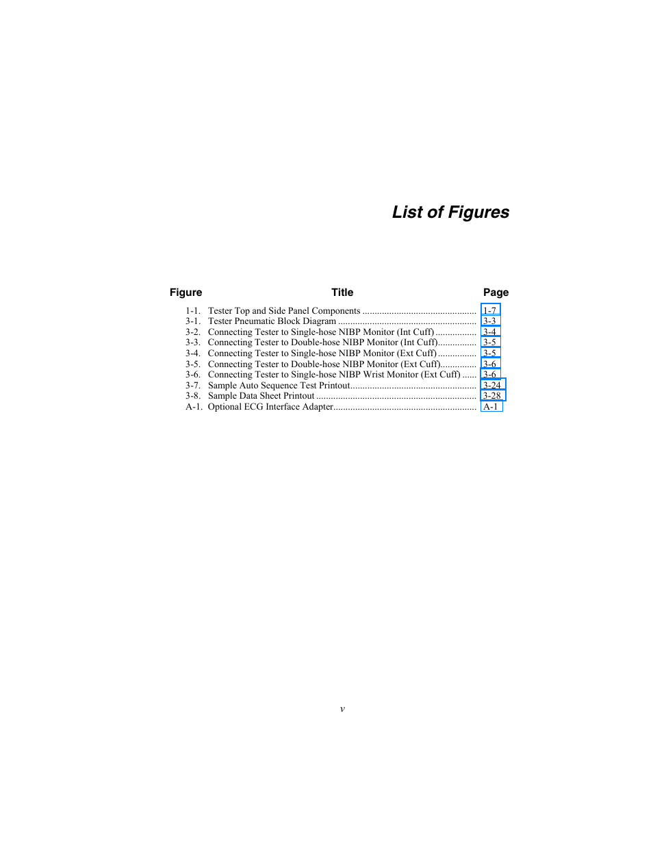 List of figures | Fluke Biomedical BP Pump 2 User Manual | Page 11 / 82