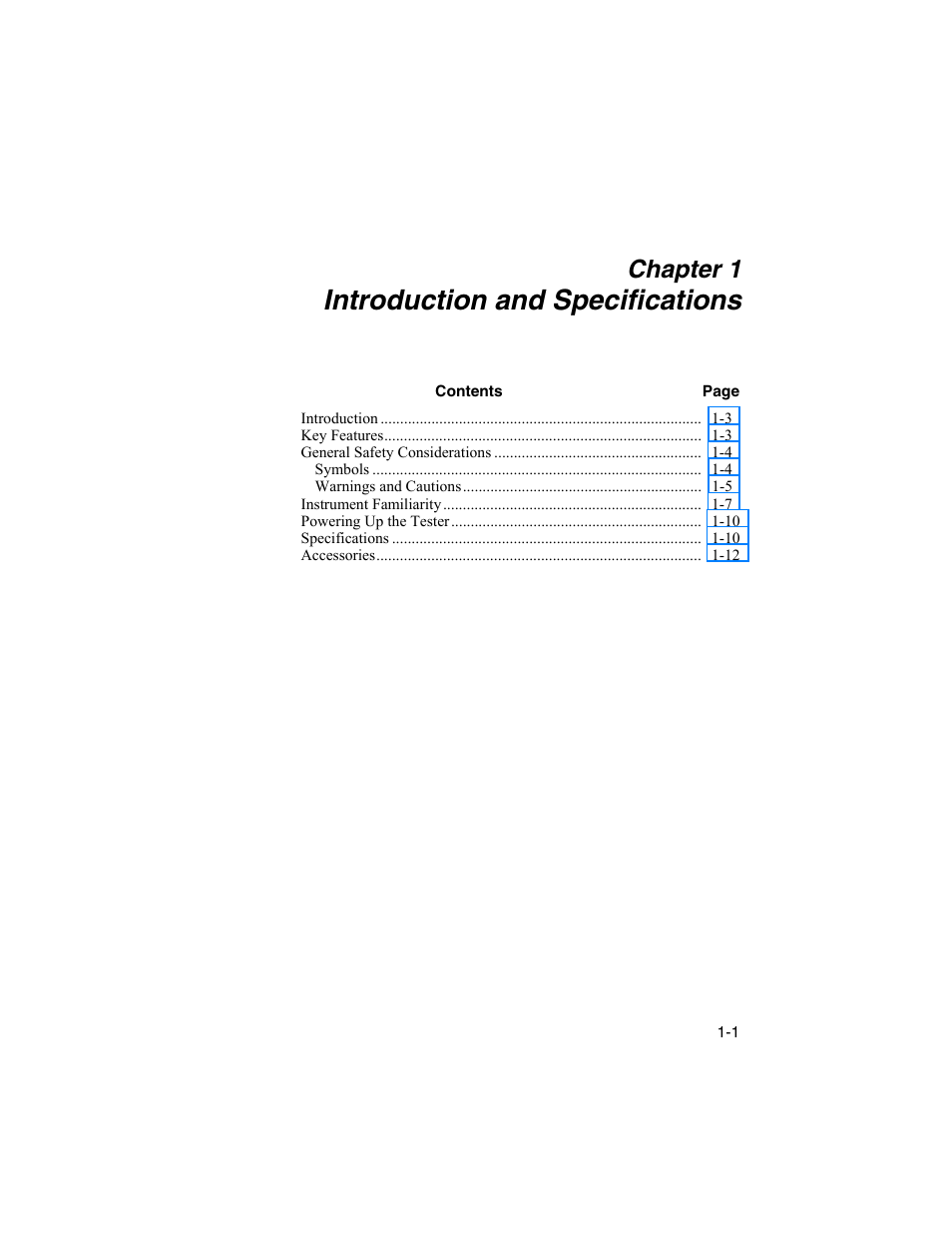 Introduction and specifications, Chapter 1 | Fluke Biomedical BP Pump 2 User Manual | Page 13 / 82