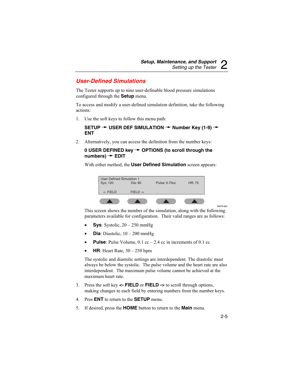 User-defined simulations | Fluke Biomedical BP Pump 2 User Manual | Page 29 / 82