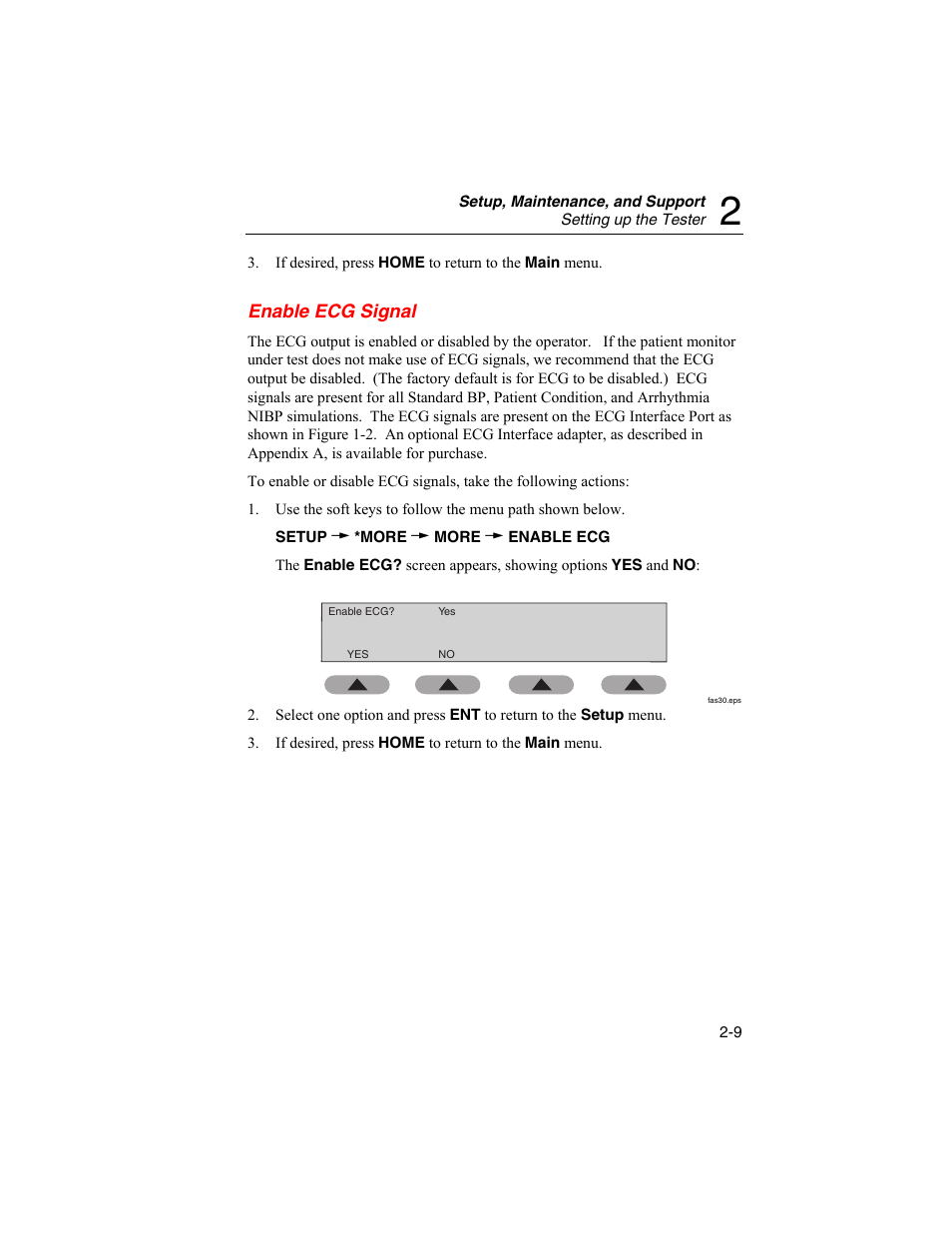 Enable ecg signal | Fluke Biomedical BP Pump 2 User Manual | Page 33 / 82