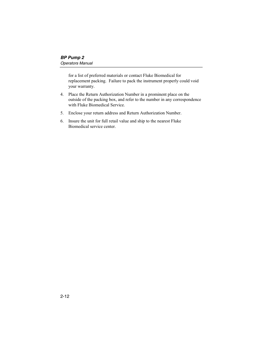 Fluke Biomedical BP Pump 2 User Manual | Page 36 / 82