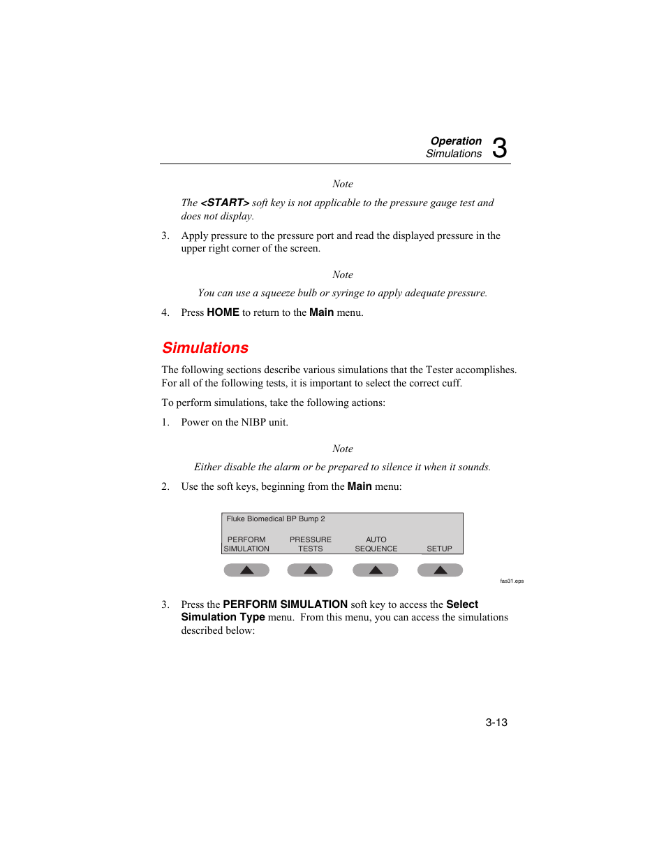Simulations | Fluke Biomedical BP Pump 2 User Manual | Page 49 / 82