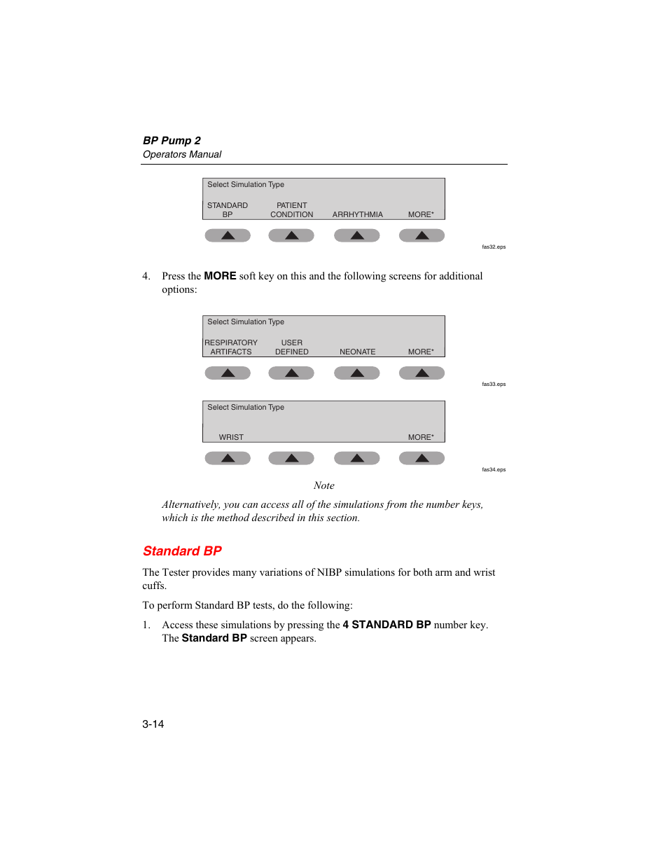 Standard bp | Fluke Biomedical BP Pump 2 User Manual | Page 50 / 82