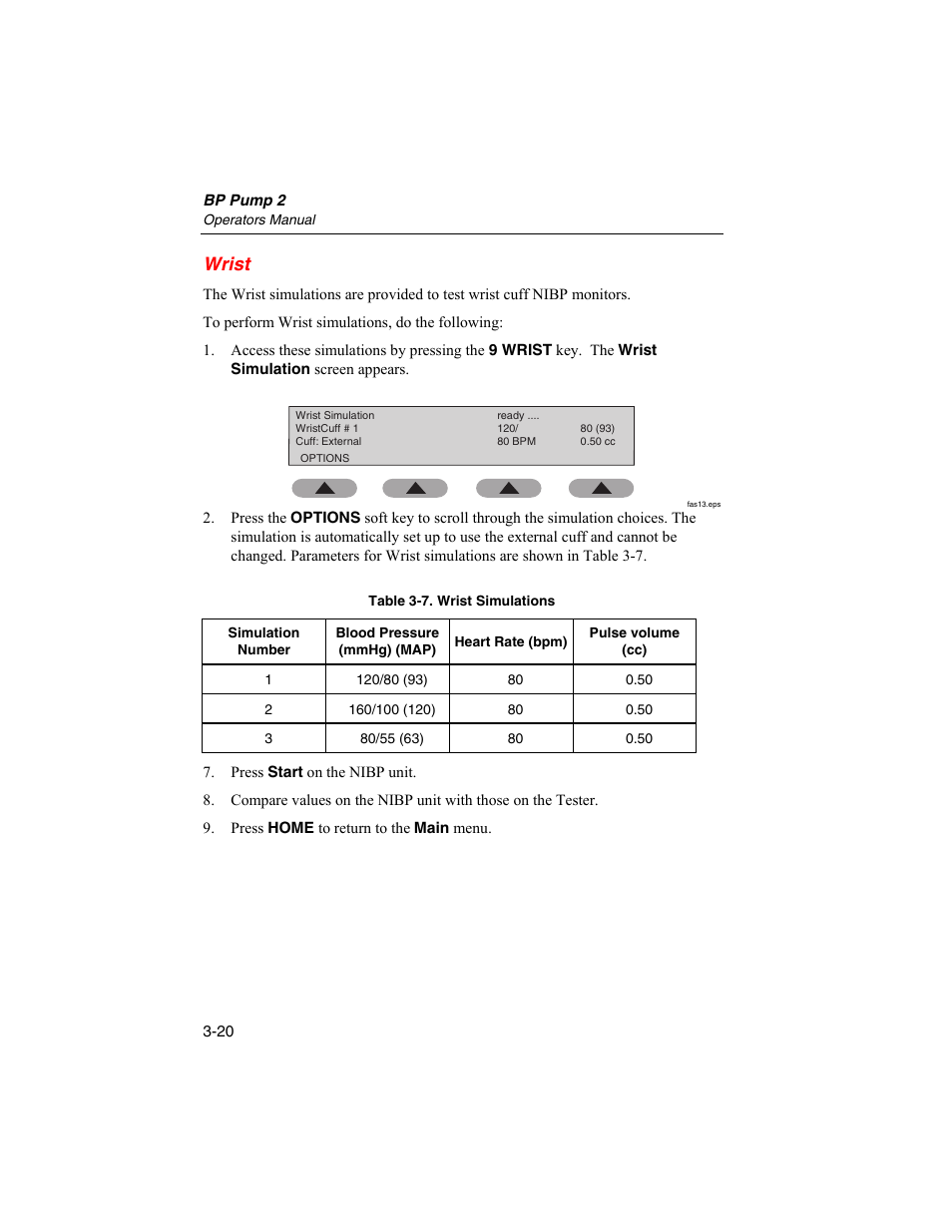 Wrist | Fluke Biomedical BP Pump 2 User Manual | Page 56 / 82