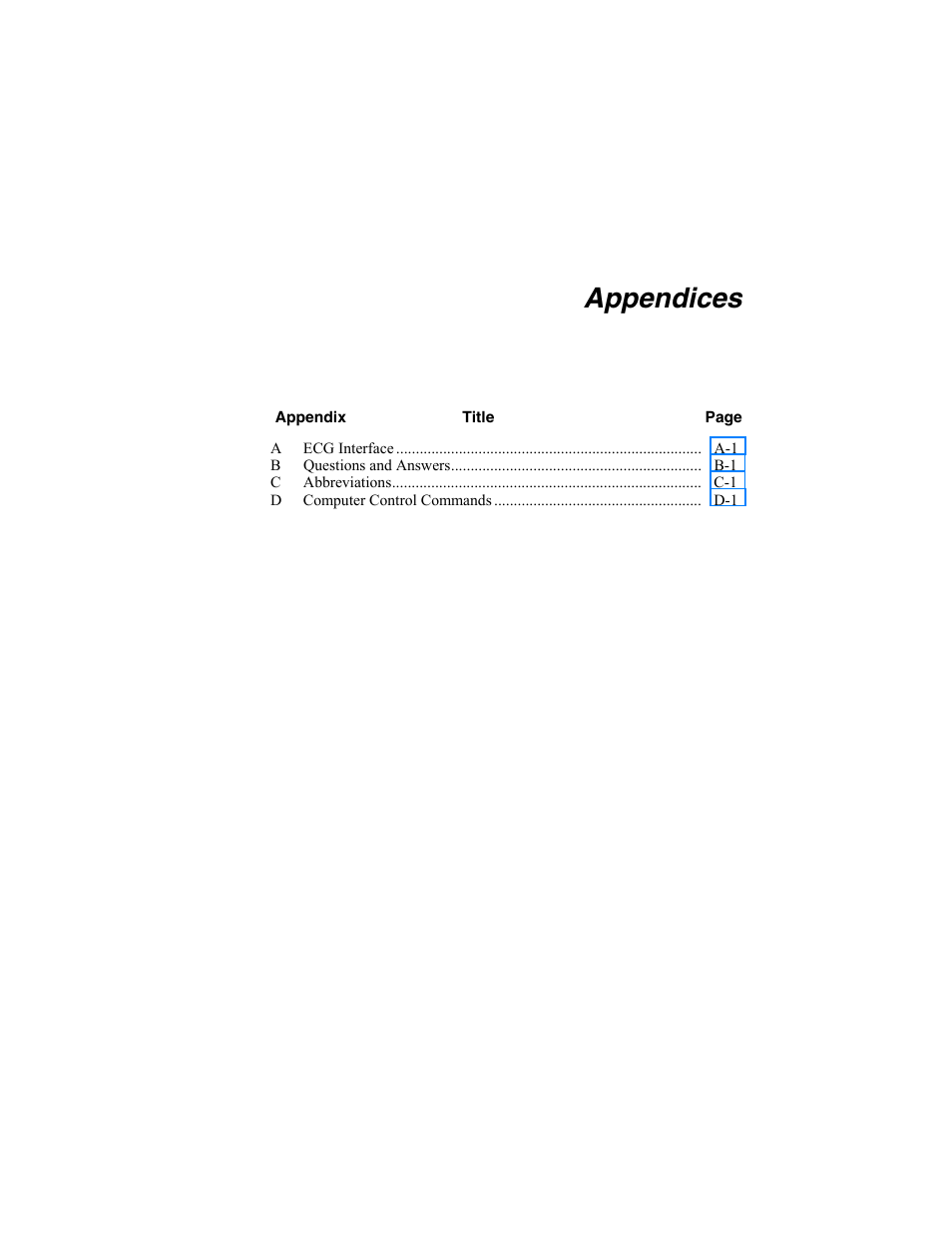 Appendices | Fluke Biomedical BP Pump 2 User Manual | Page 67 / 82