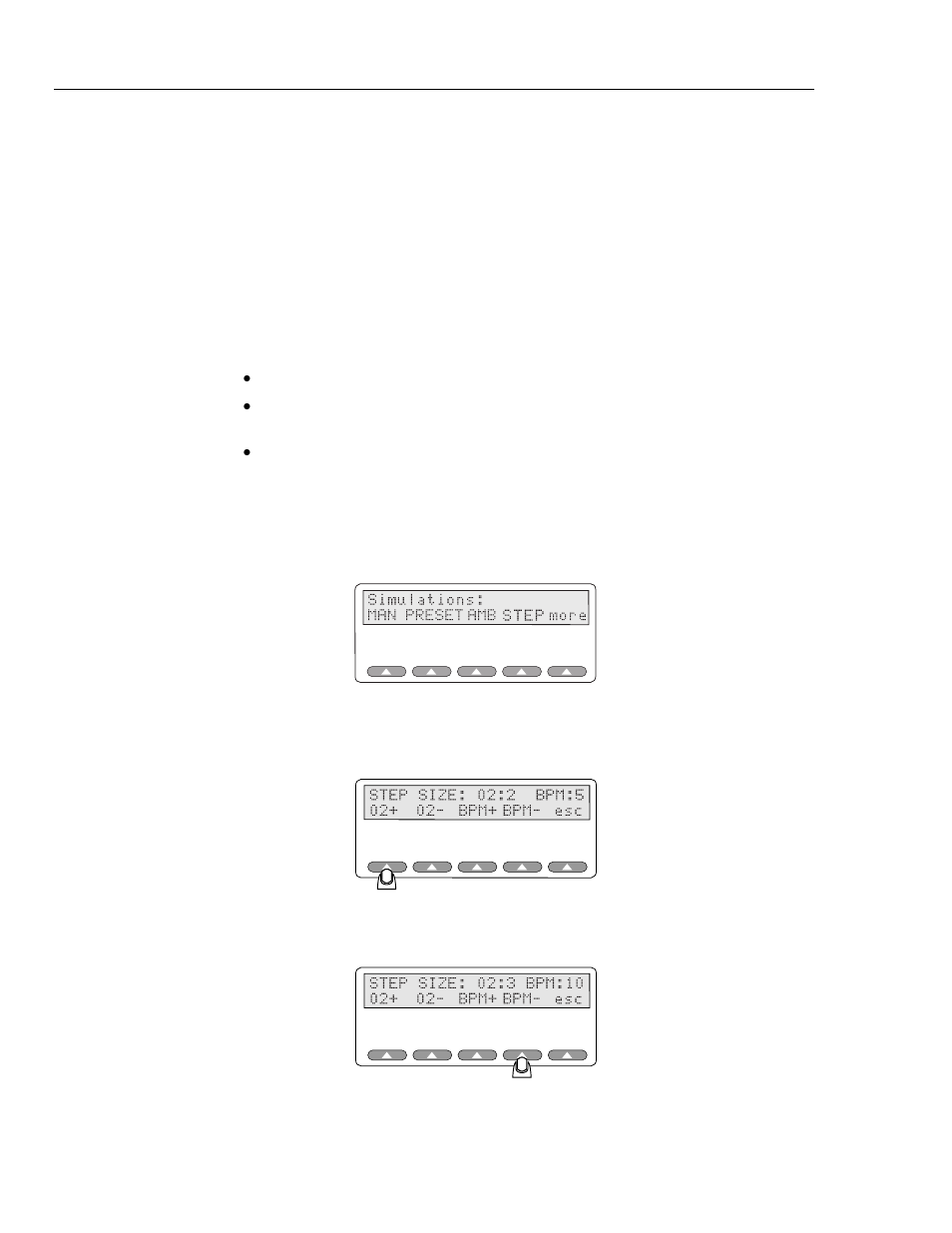 Setting 02 and pulse rate step size | Fluke Biomedical 2MF Index User Manual | Page 42 / 126