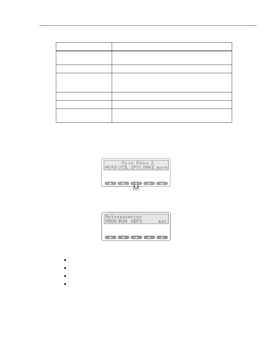 Accessing the autosequences menu (auto) | Fluke Biomedical 2MF Index User Manual | Page 53 / 126