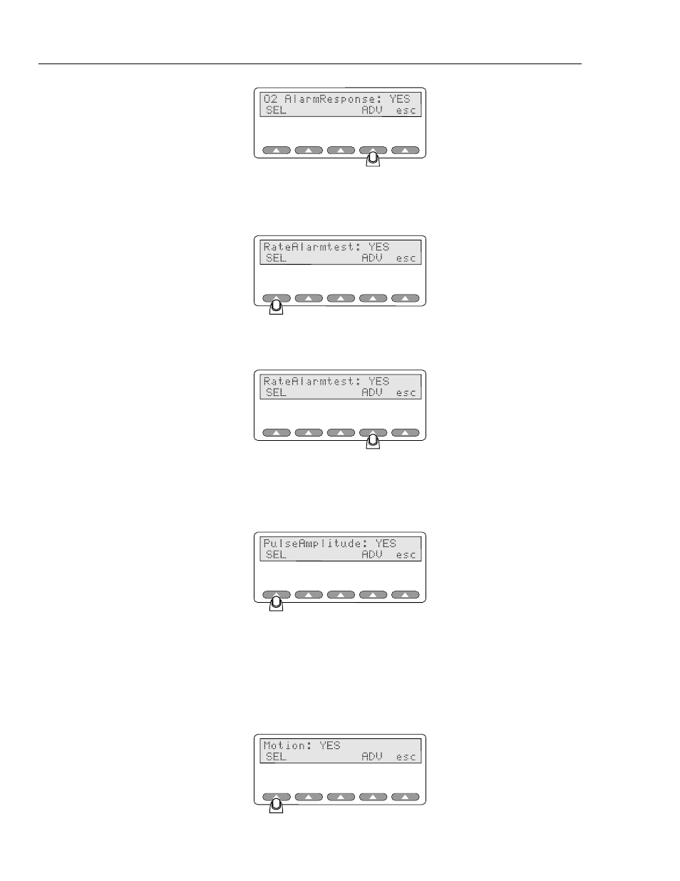 Selecting pulse amplitude, Selecting motion | Fluke Biomedical 2MF Index User Manual | Page 62 / 126
