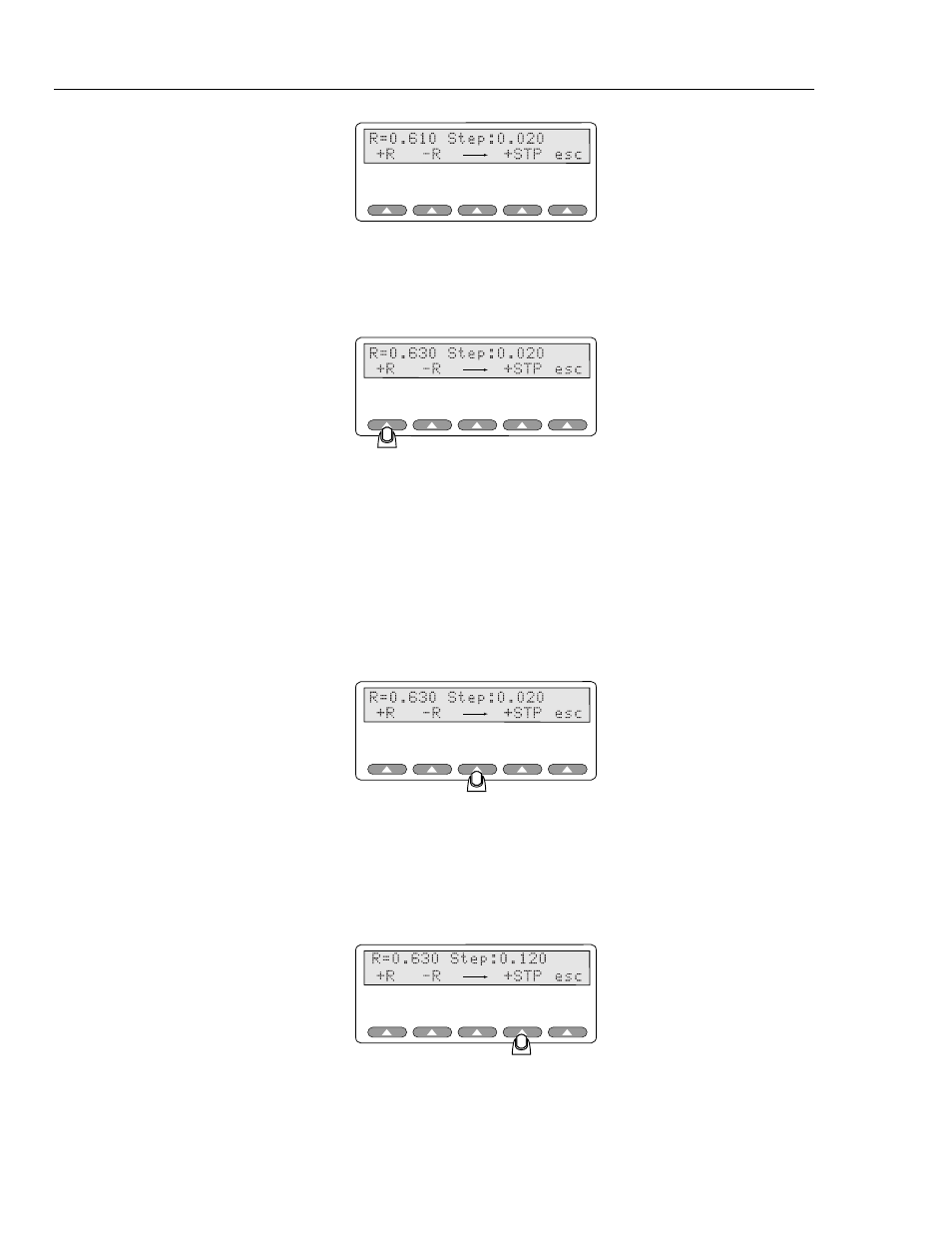 Adjusting the step amount | Fluke Biomedical 2MF Index User Manual | Page 82 / 126