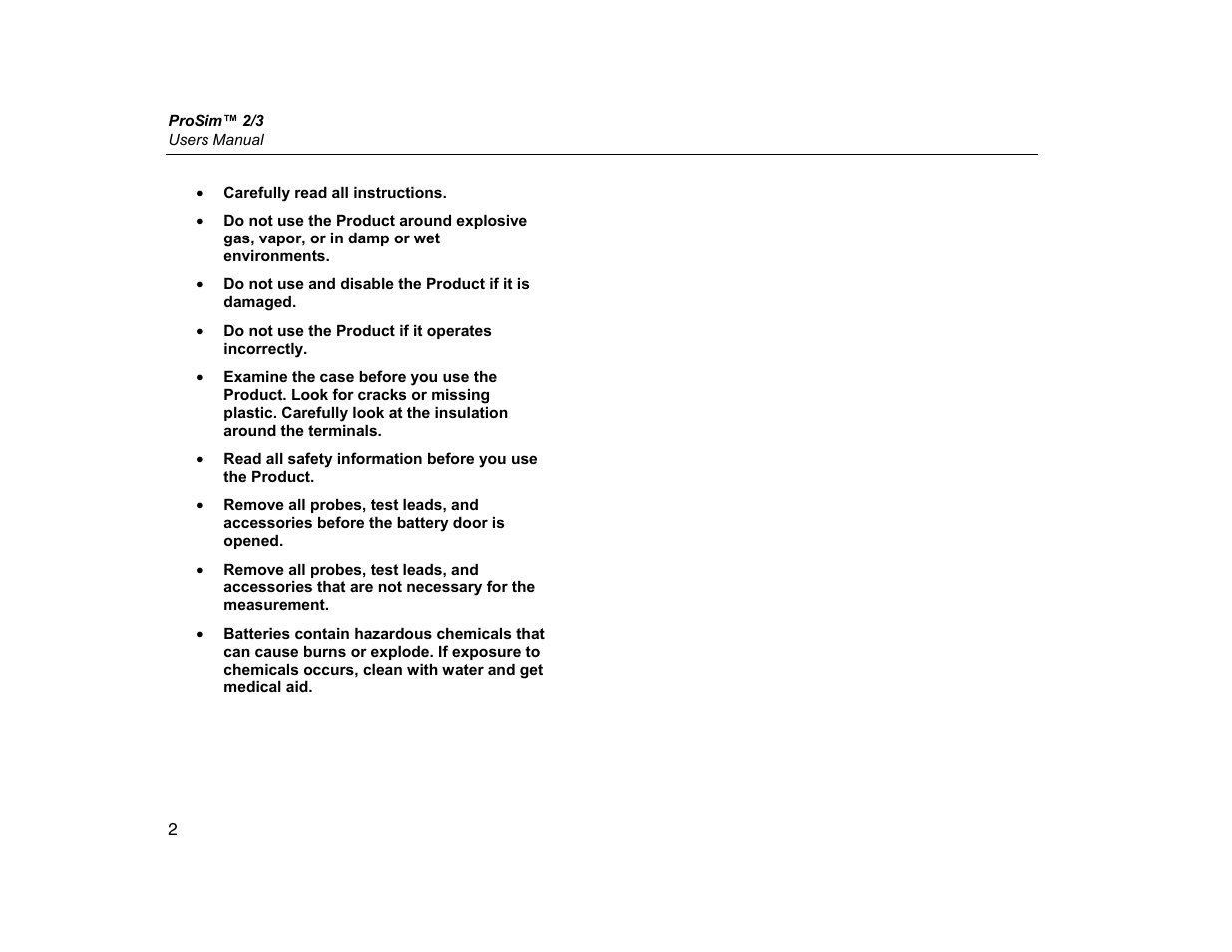 Fluke Biomedical ProSim 2 User Manual | Page 14 / 60