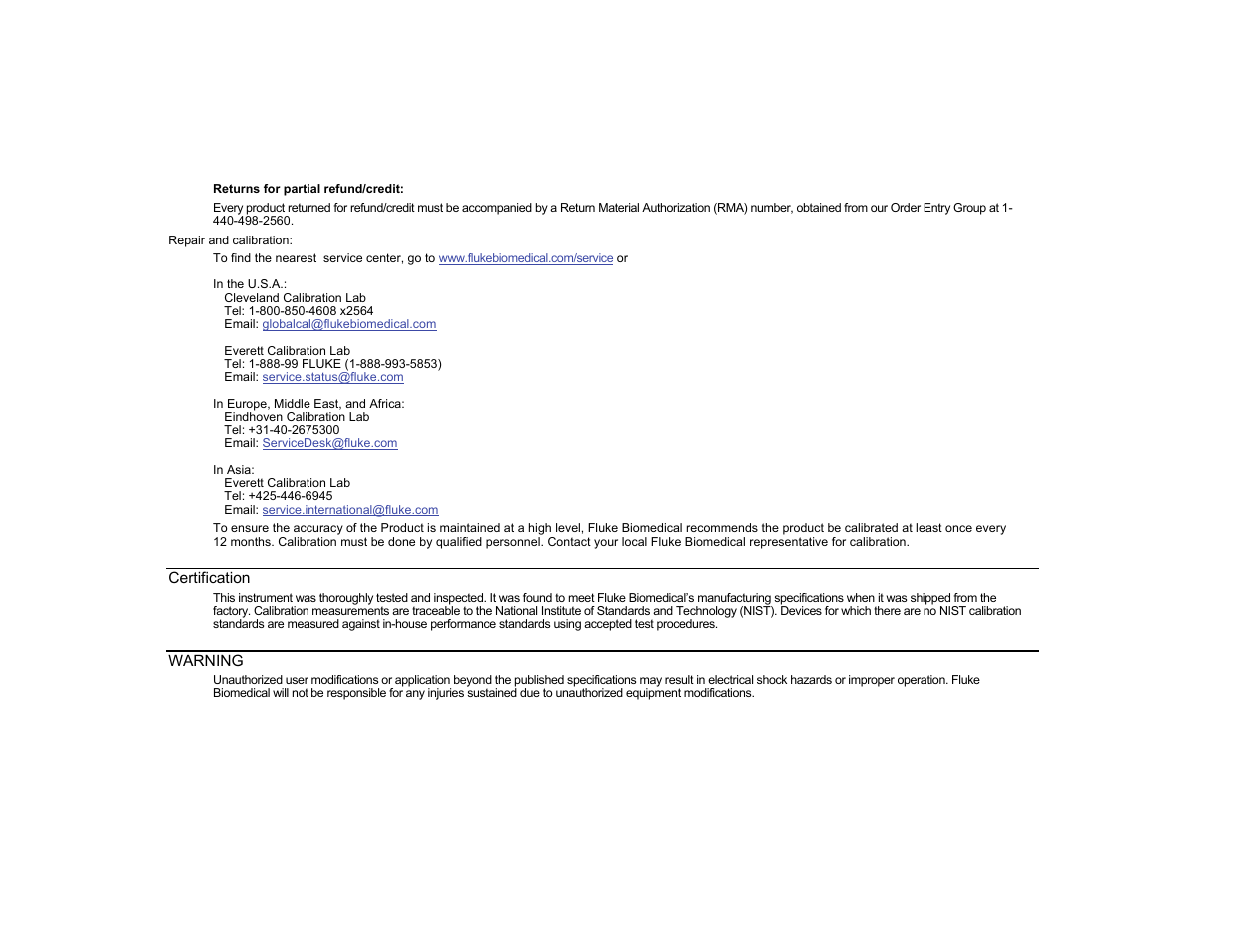 Fluke Biomedical ProSim 2 User Manual | Page 4 / 60
