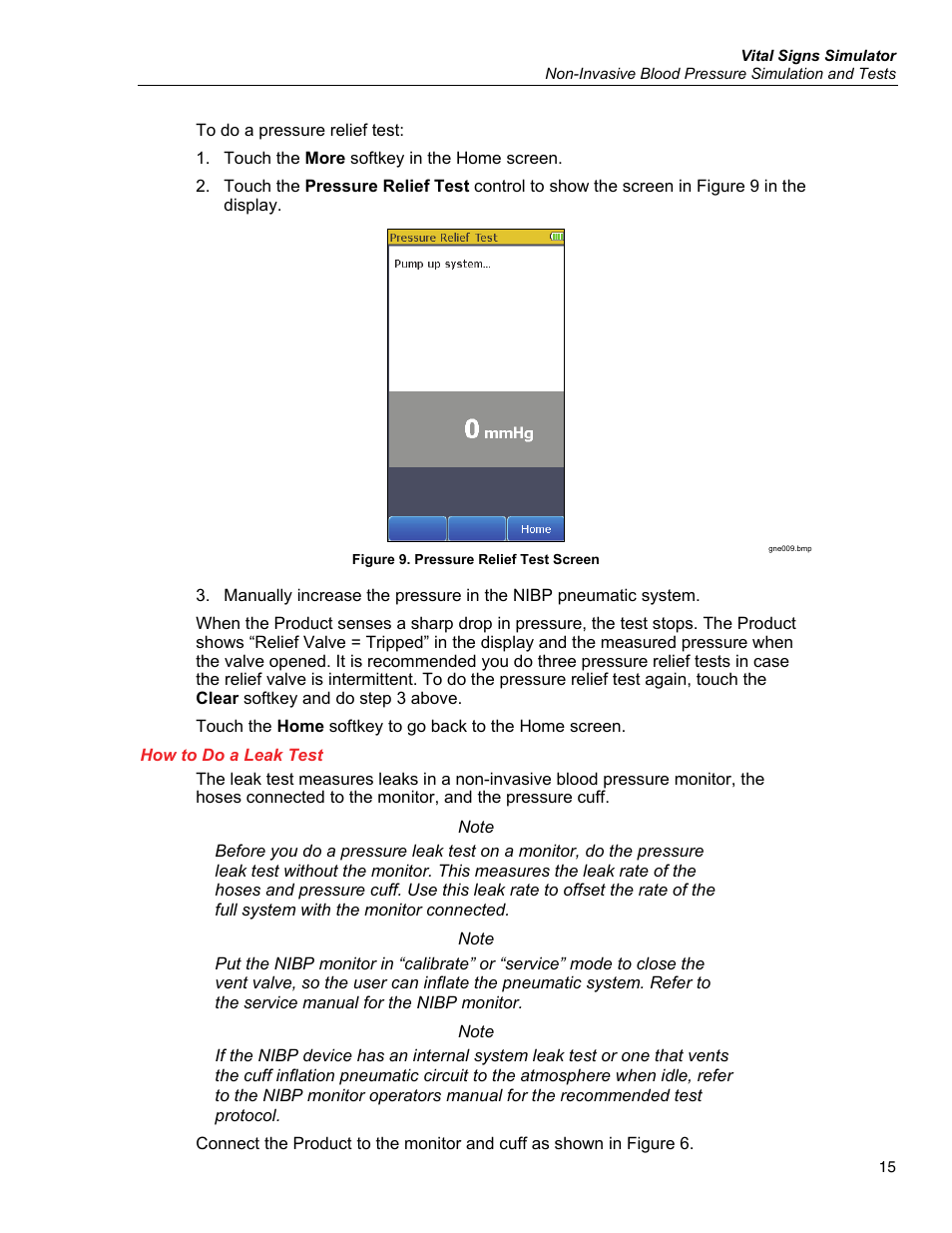 How to do a leak test | Fluke Biomedical ProSim 4 User Manual | Page 25 / 46