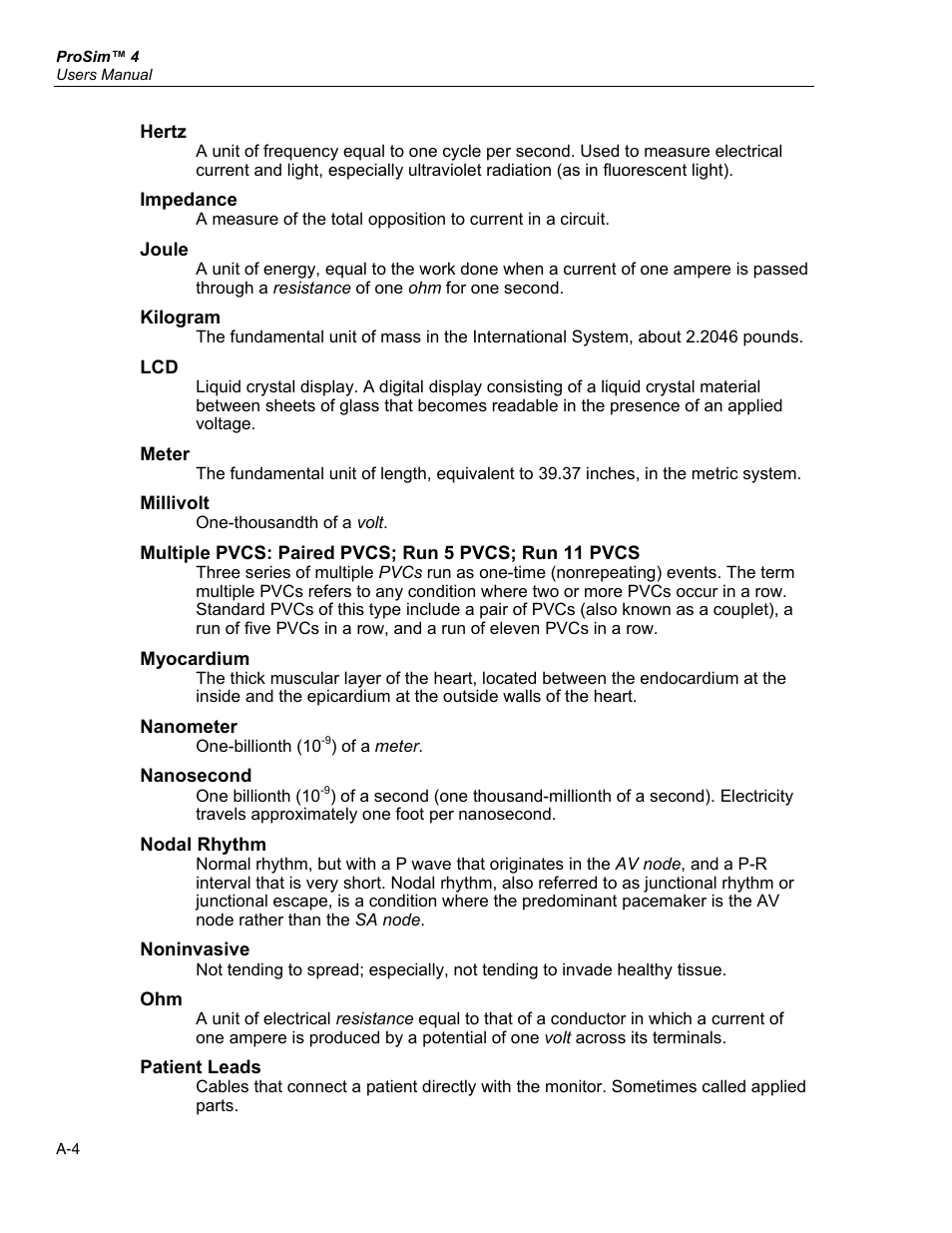 Fluke Biomedical ProSim 4 User Manual | Page 44 / 46