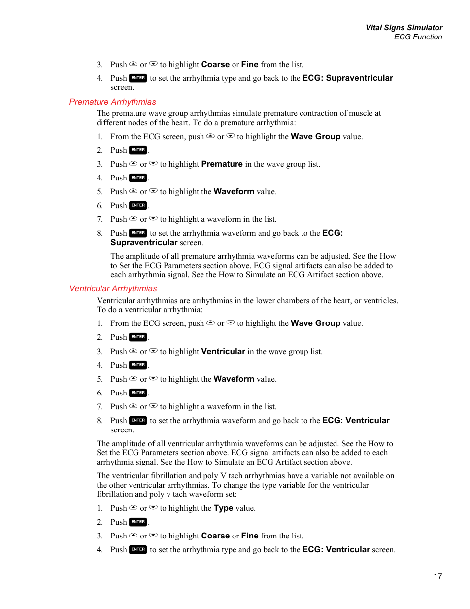 Premature arrhythmias, Ventricular arrhythmias | Fluke Biomedical ProSim 6 User Manual | Page 29 / 102