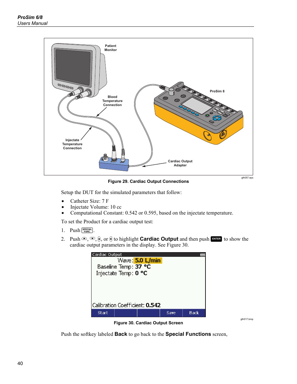 Prosim 6/8 users manual 40 | Fluke Biomedical ProSim 6 User Manual | Page 52 / 102