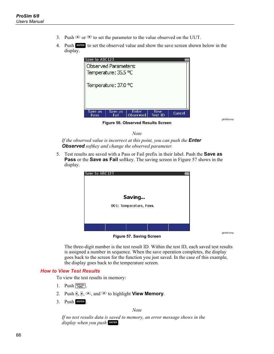 How to view test results | Fluke Biomedical ProSim 6 User Manual | Page 78 / 102