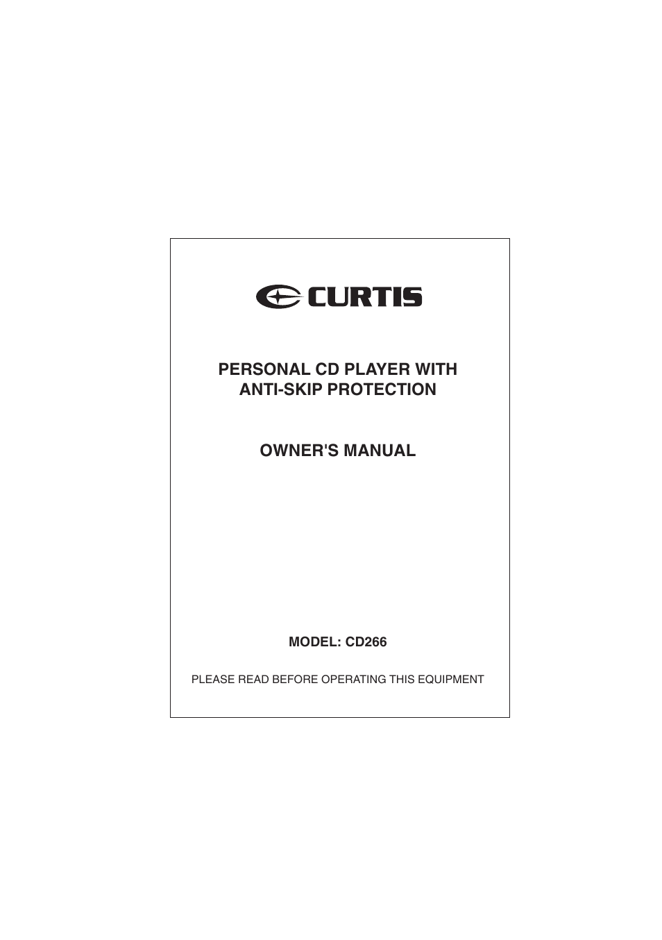 Curtis CD266 User Manual | 17 pages