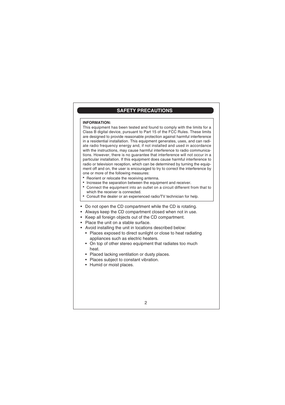 Curtis CD266 User Manual | Page 3 / 17
