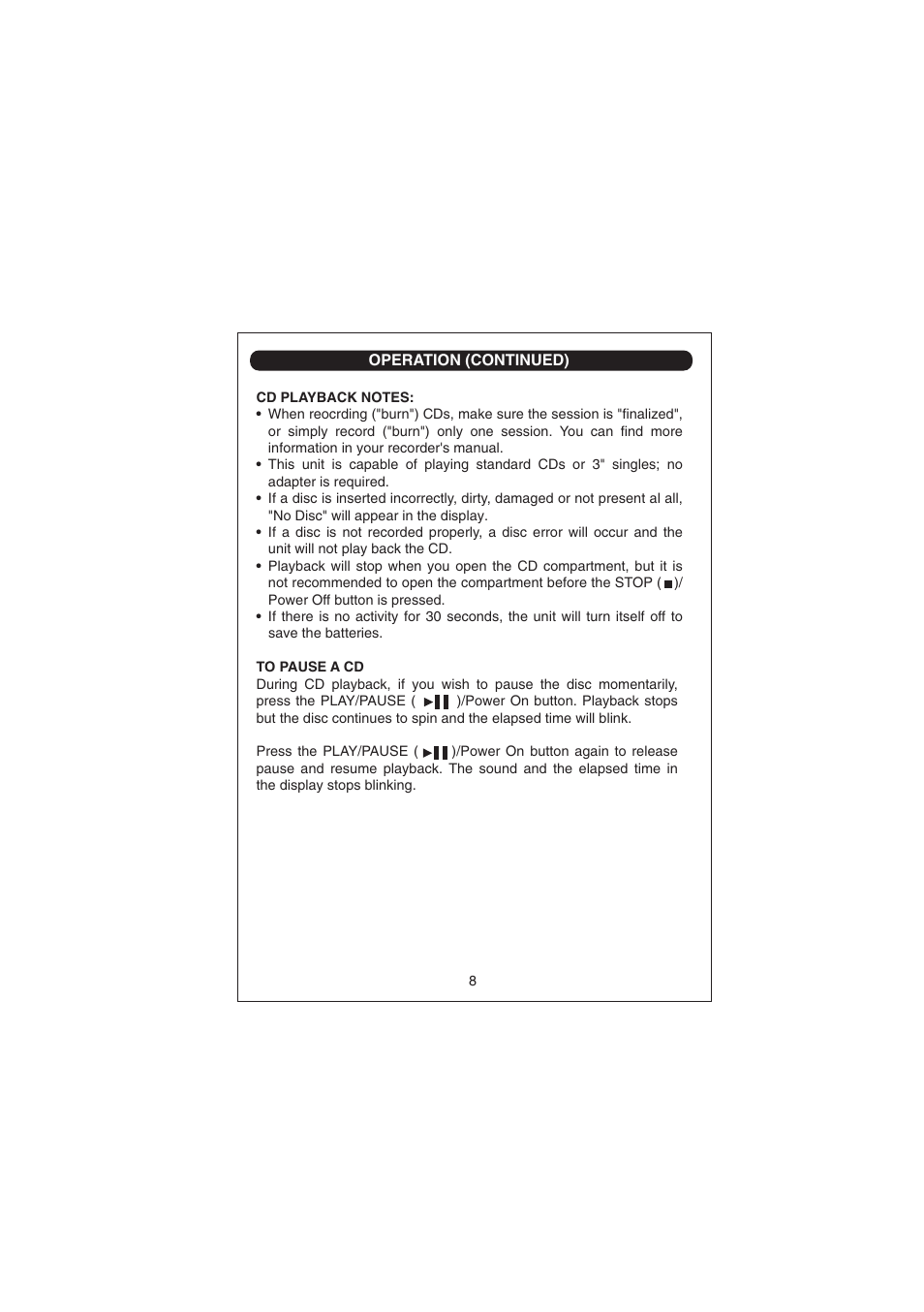 Curtis CD266 User Manual | Page 9 / 17