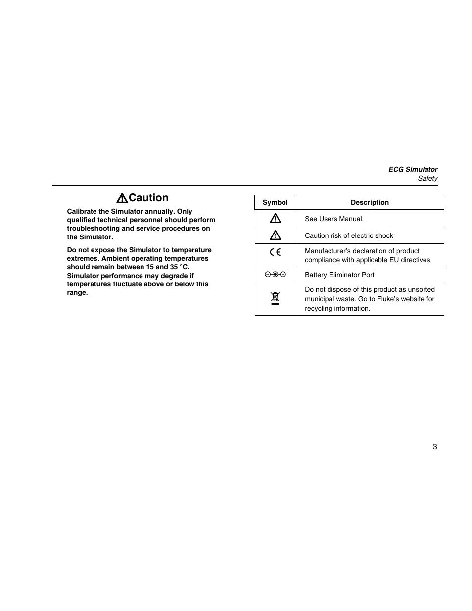 W caution | Fluke Biomedical PS410 User Manual | Page 11 / 26