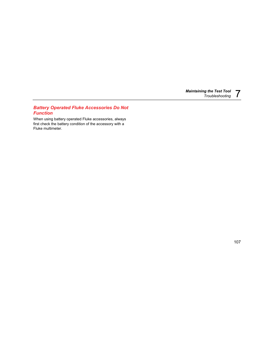 Battery operated fluke accessories do not function | Fluke Biomedical 190M User Manual | Page 117 / 160