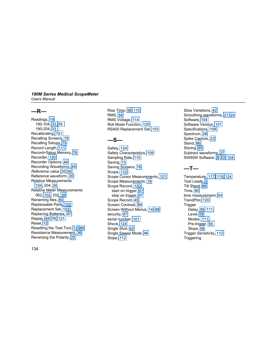 Fluke Biomedical 190M User Manual | Page 144 / 160