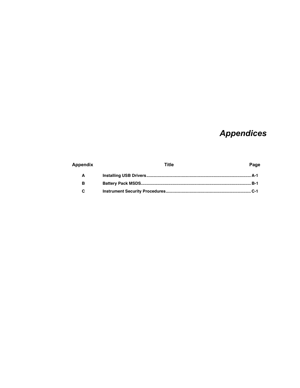 Appendices | Fluke Biomedical 190M User Manual | Page 147 / 160