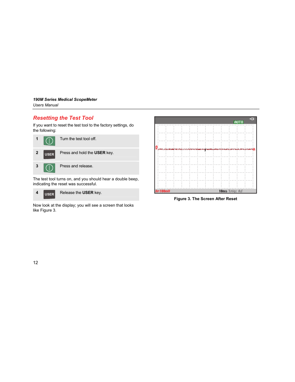 Resetting the test tool | Fluke Biomedical 190M User Manual | Page 22 / 160