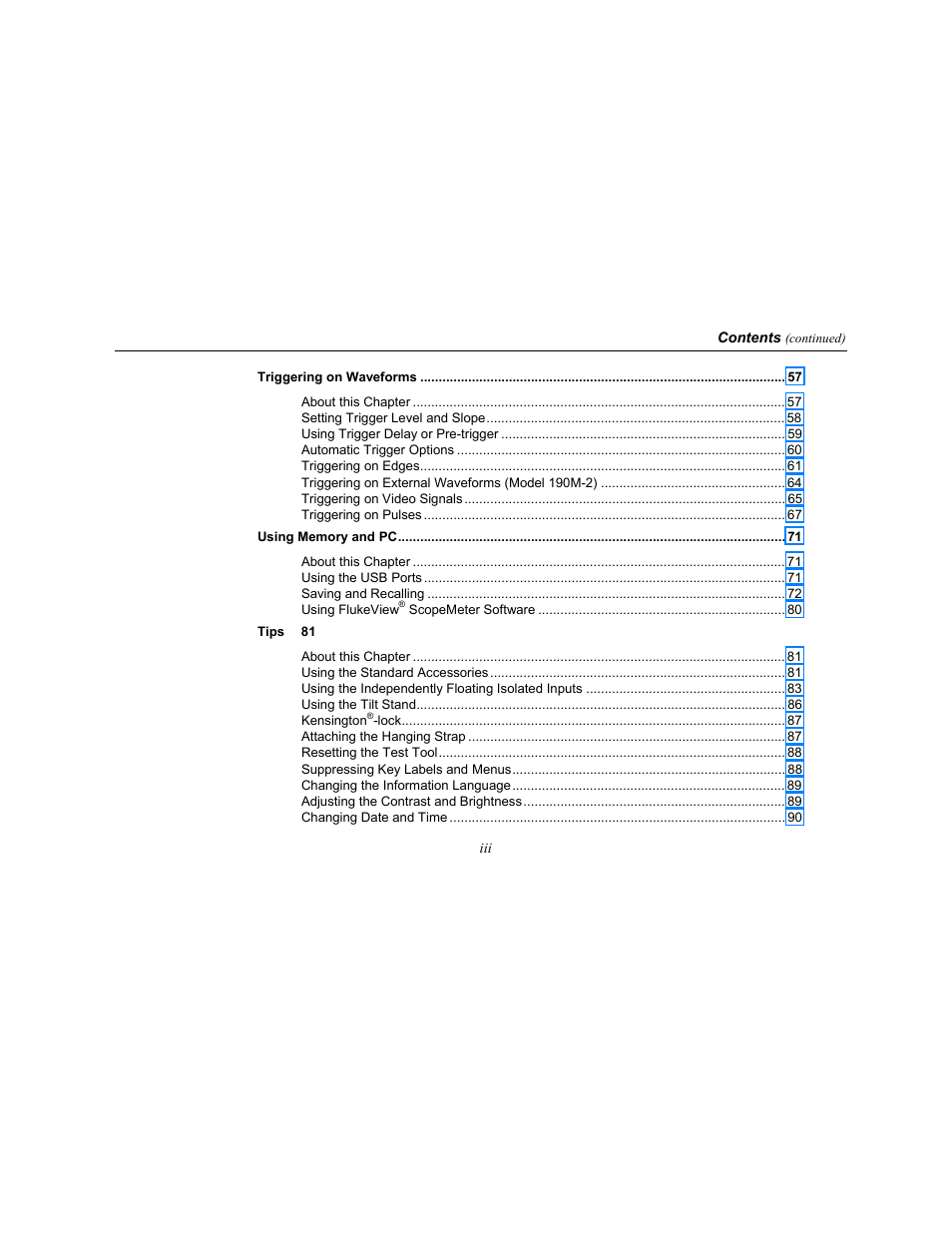 Fluke Biomedical 190M User Manual | Page 7 / 160