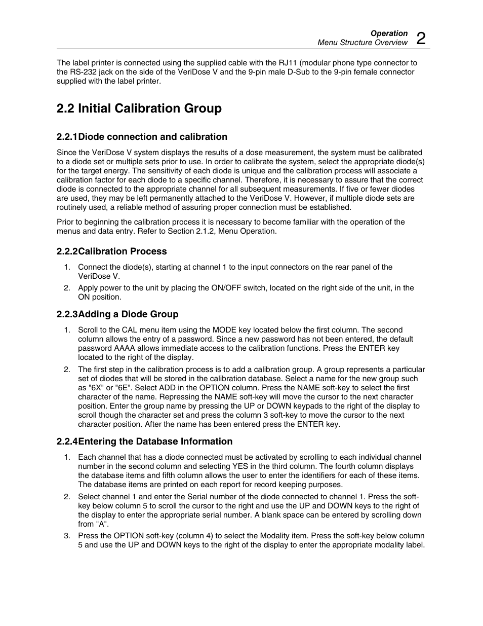2 initial calibration group | Fluke Biomedical 37-705 User Manual | Page 13 / 54