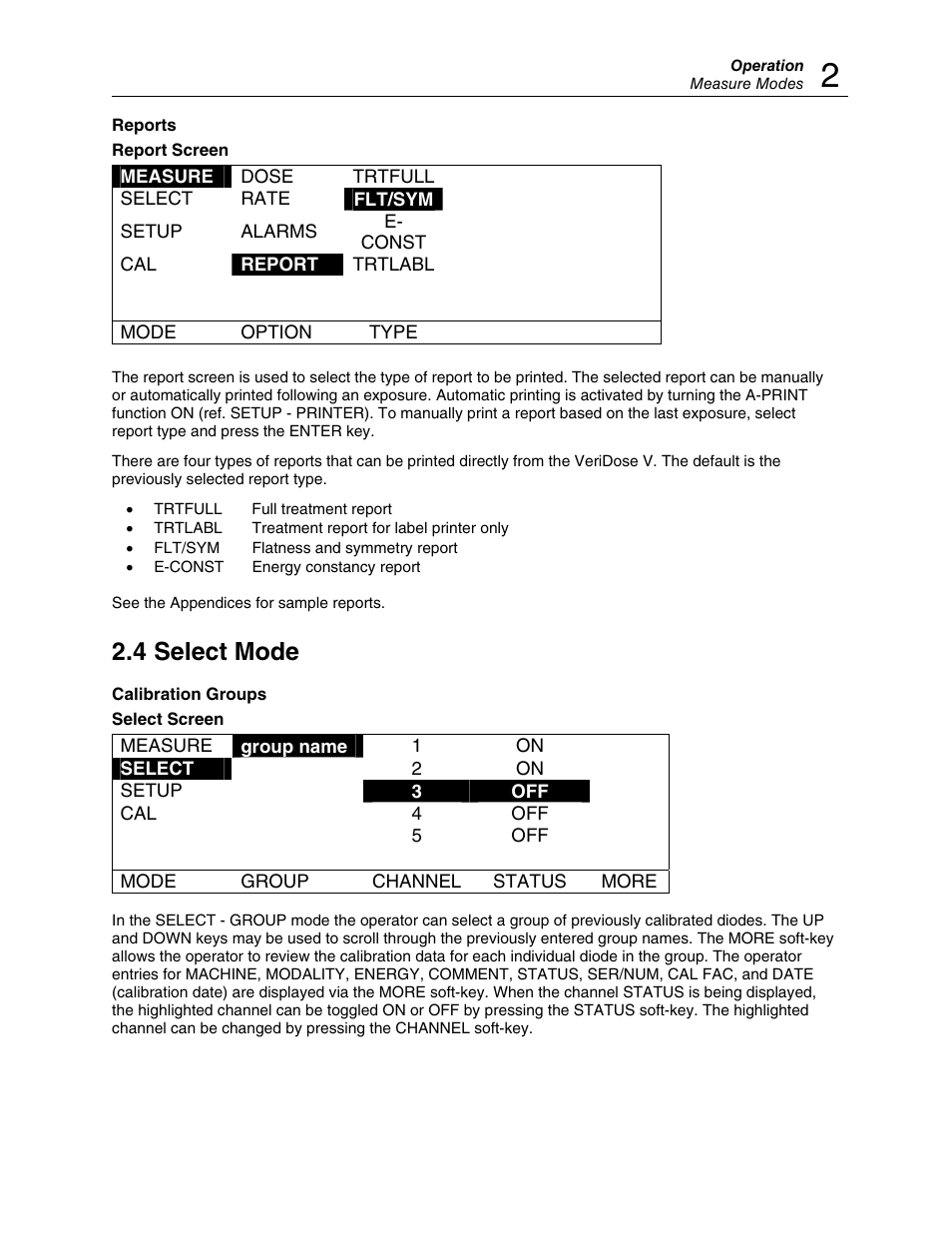 4 select mode | Fluke Biomedical 37-705 User Manual | Page 17 / 54