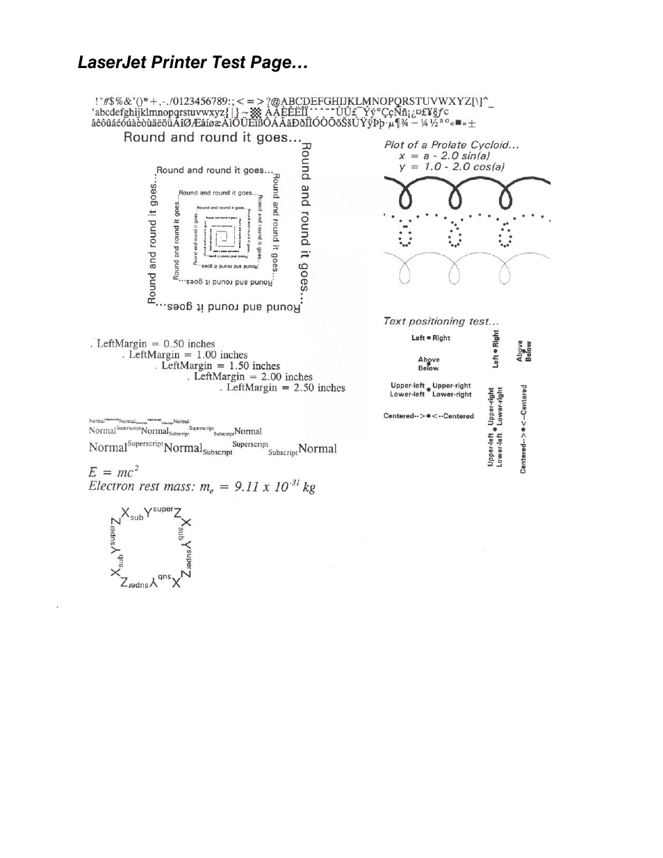 Laserjet printer test page | Fluke Biomedical 37-705 User Manual | Page 49 / 54