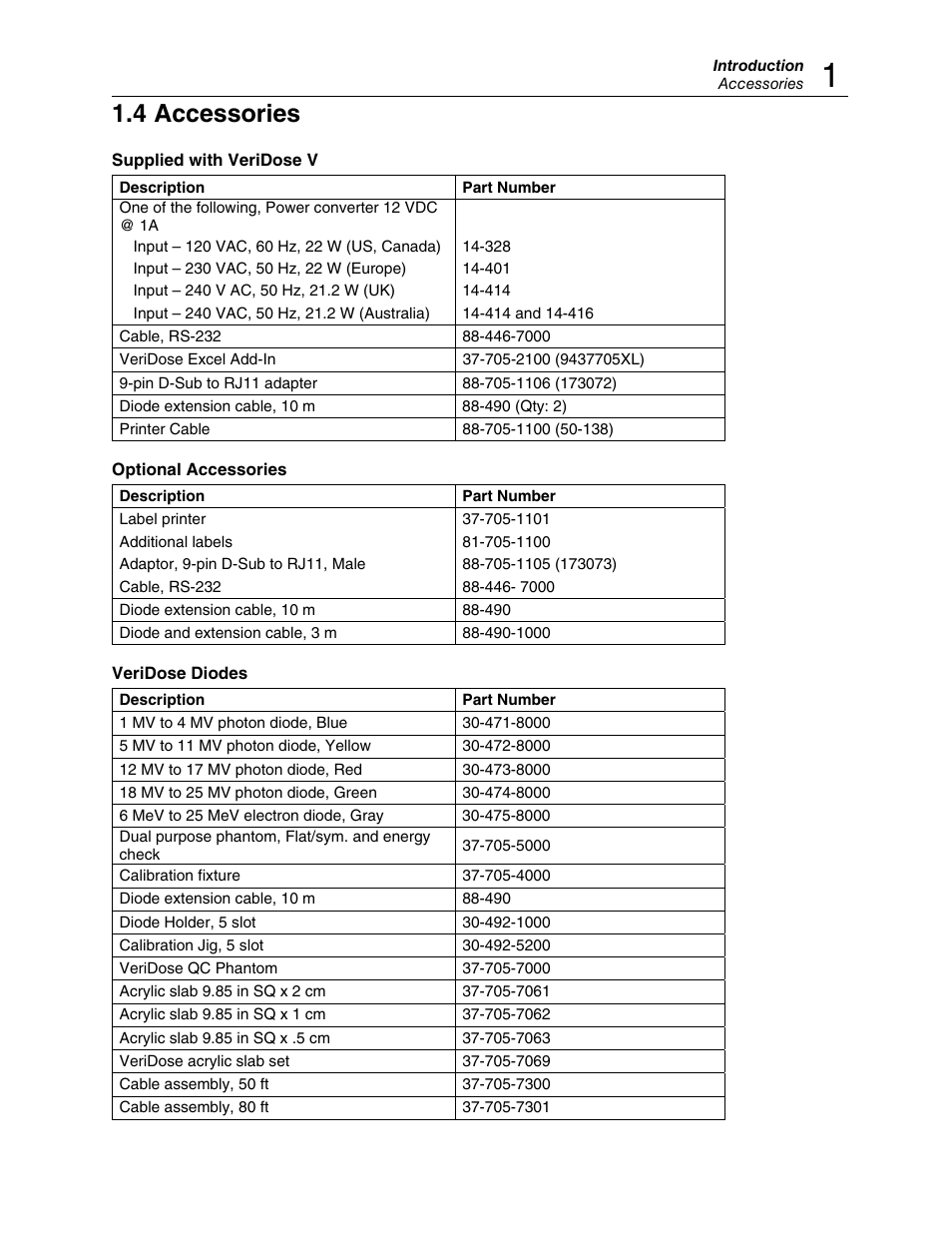 4 accessories | Fluke Biomedical 37-705 User Manual | Page 7 / 54