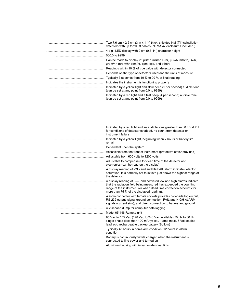 General specifications | Fluke Biomedical 05-450 User Manual | Page 13 / 32