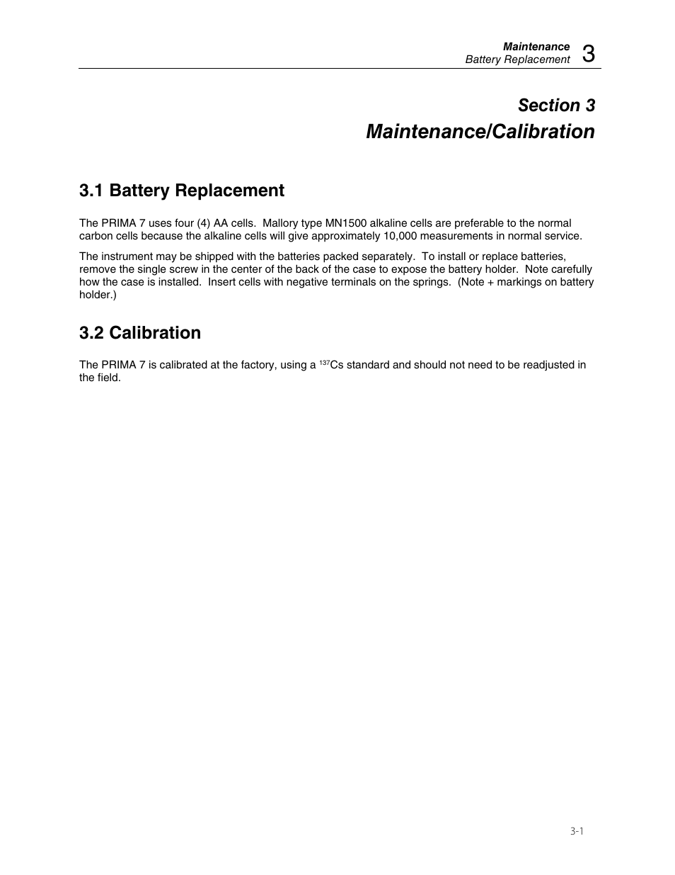 Maintenance/calibration, 1 battery replacement, 2 calibration | Fluke Biomedical 05-582 User Manual | Page 9 / 10