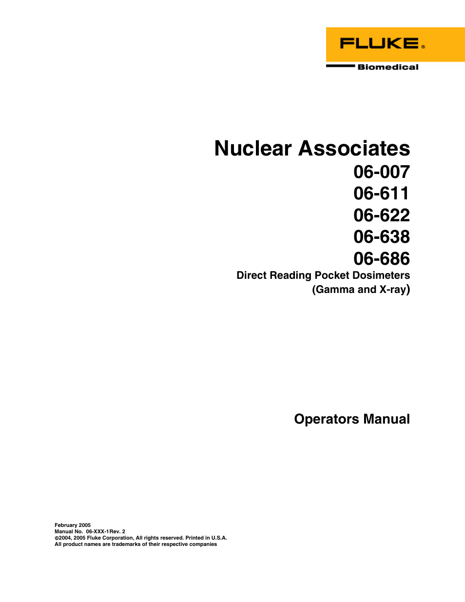 Fluke Biomedical 06-007 User Manual | 10 pages