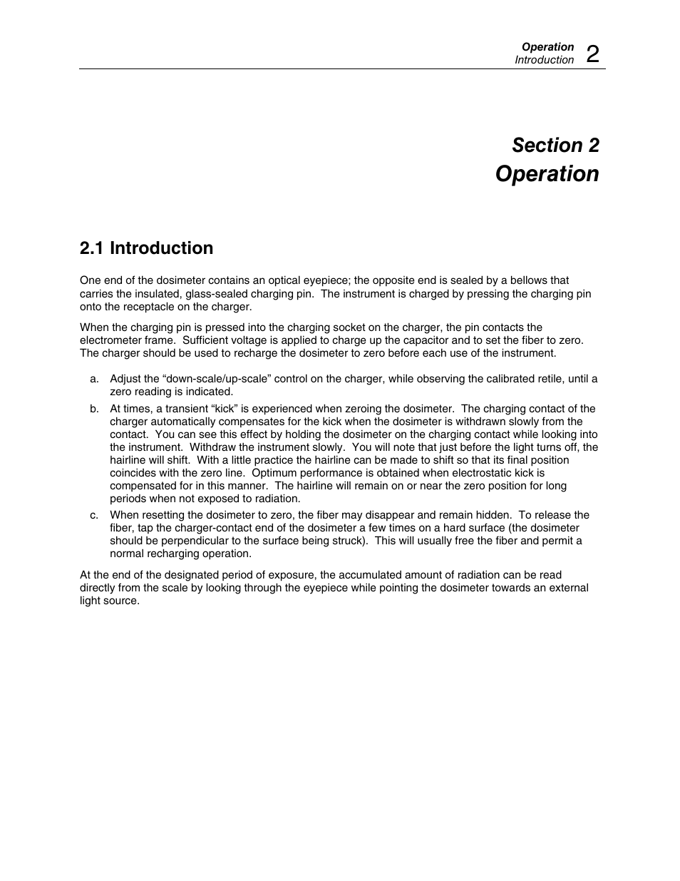 Operation, 1 introduction | Fluke Biomedical 06-007 User Manual | Page 7 / 10