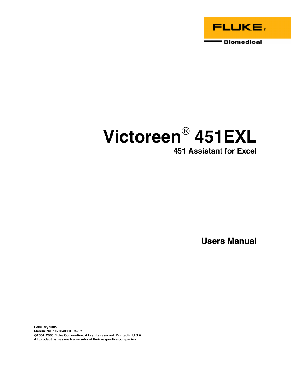 Fluke Biomedical 451EXL User Manual | 18 pages