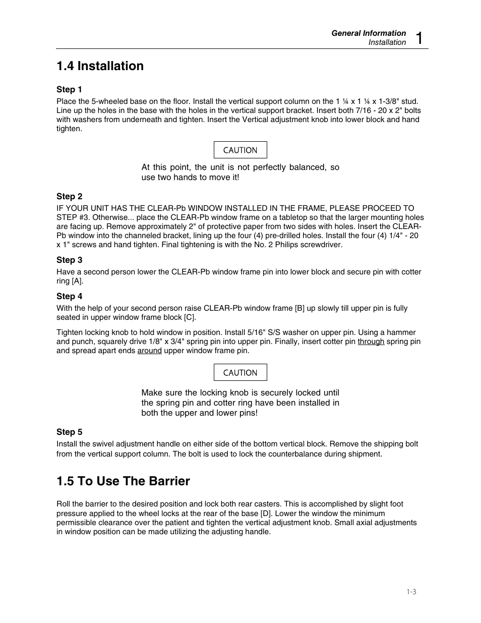 4 installation, 5 to use the barrier | Fluke Biomedical 56-614 User Manual | Page 7 / 8