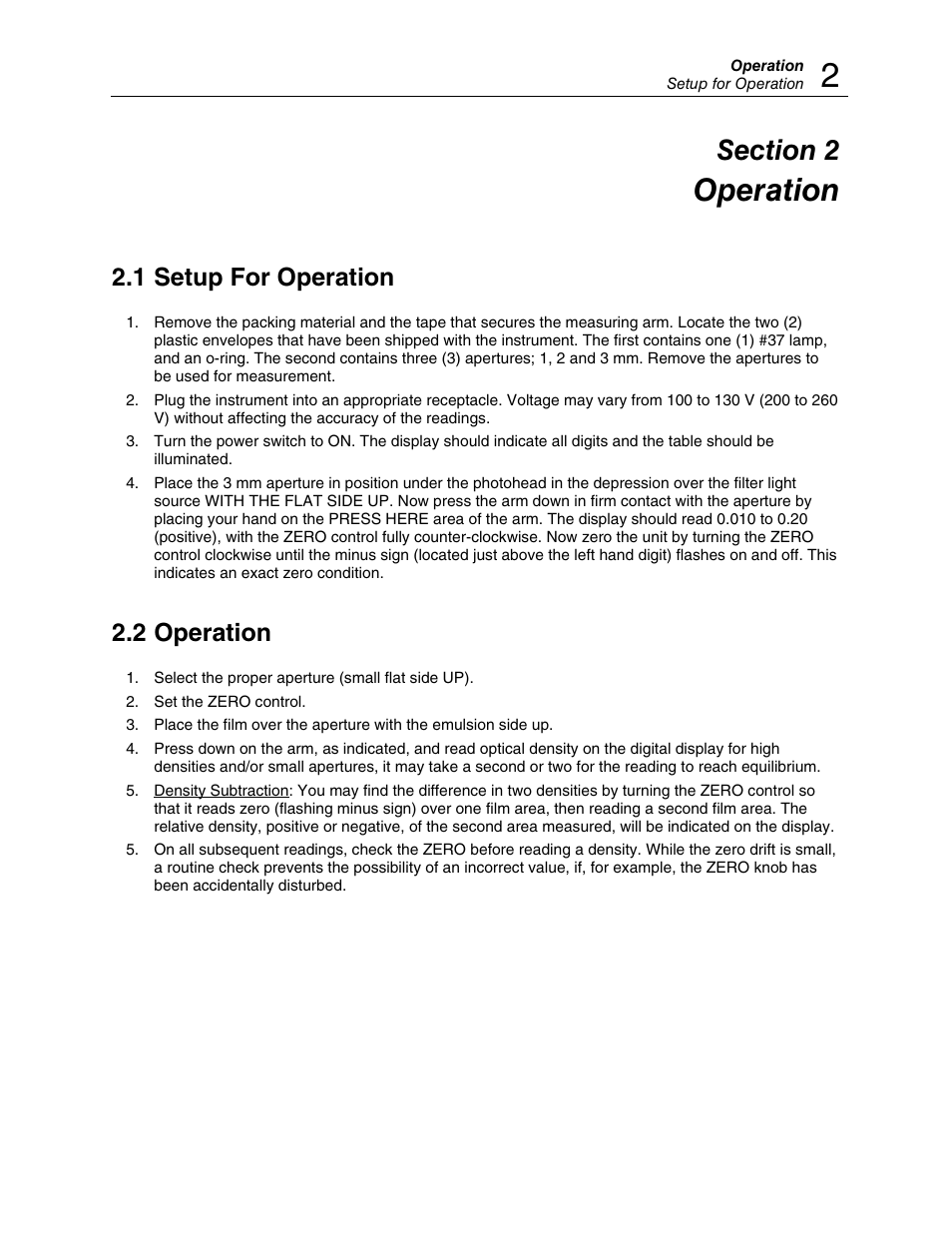 Operation, 1 setup for operation, 2 operation | Fluke Biomedical 07-424 User Manual | Page 7 / 14