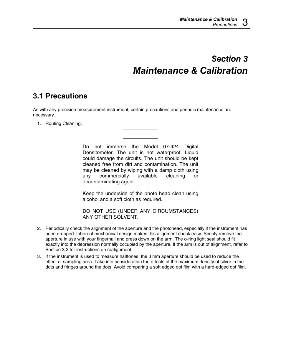 Maintenance & calibration, 1 precautions | Fluke Biomedical 07-424 User Manual | Page 9 / 14