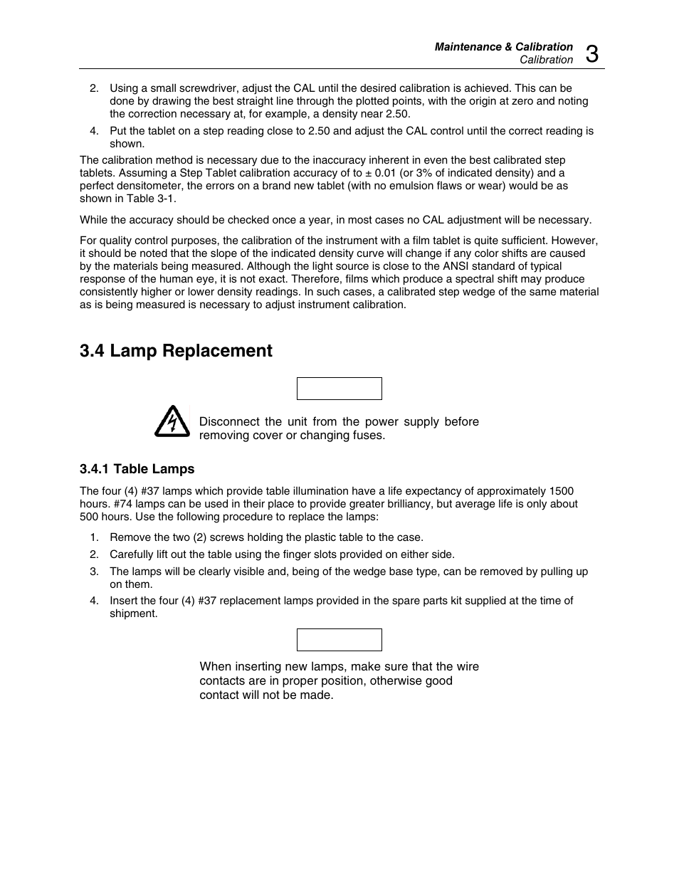 4 lamp replacement | Fluke Biomedical 07-440 User Manual | Page 13 / 20
